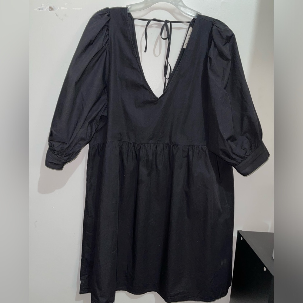 Women’s Plus Size Mini Closet Staple Black Dress by Vine & Love 1X